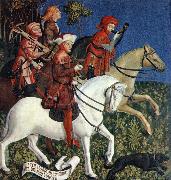 MASTER of the Polling Panels Prince Tassilo Rides to Hunting Spain oil painting artist